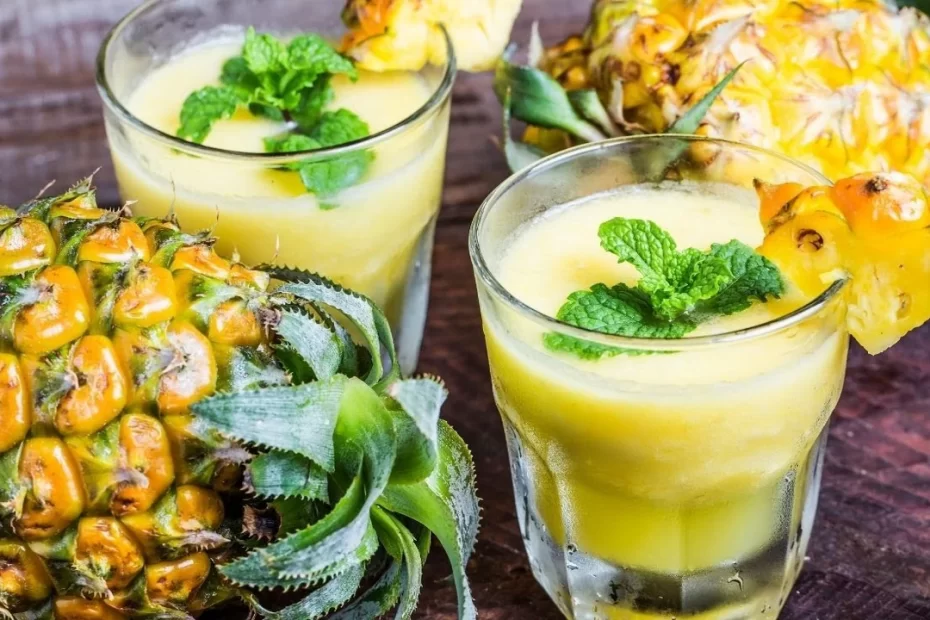 Receita Refrescante de Suco de Abacaxi com Hortelã